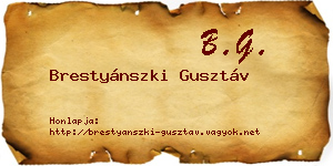 Brestyánszki Gusztáv névjegykártya